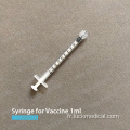 Syringe 1cc sans aiguille pour le vaccin